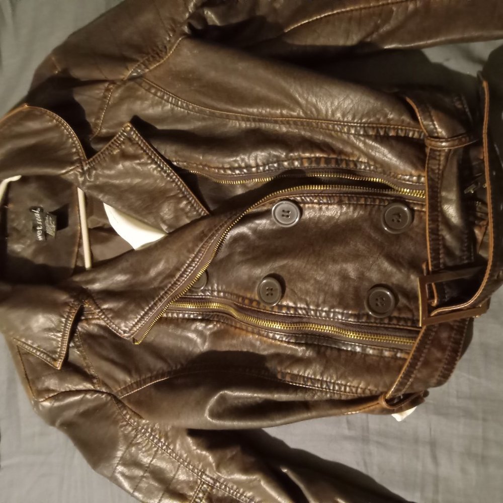 Wet seal faux leather jacket